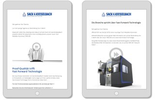 Homepage Produktfolder: Fast forward technology