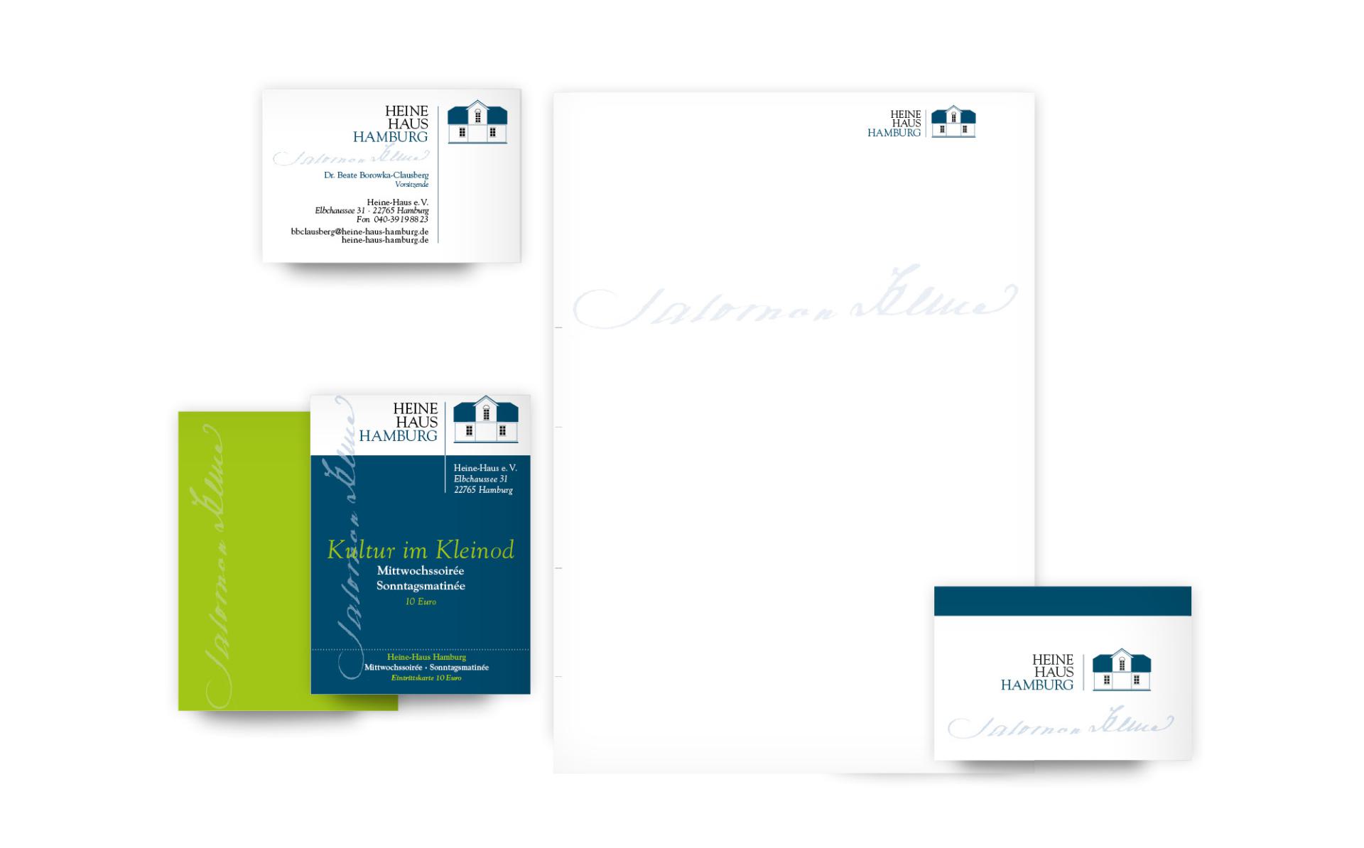 Corporate Design Heine Haus Hamburg Anwendung Corporate Design