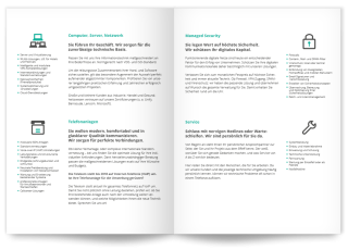 Innenseite Broschüre Broschüre zur CEBIT