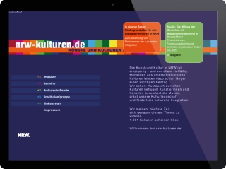 Homepage "nrw-kulturen.de" Webdesign "nrw-kulturen"